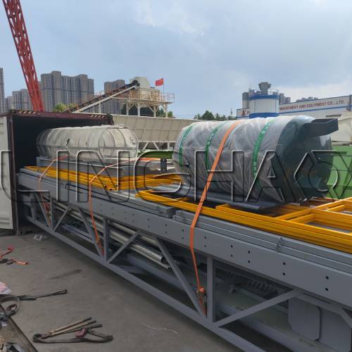 Horizontal cement silo production line at LINGHAO factory